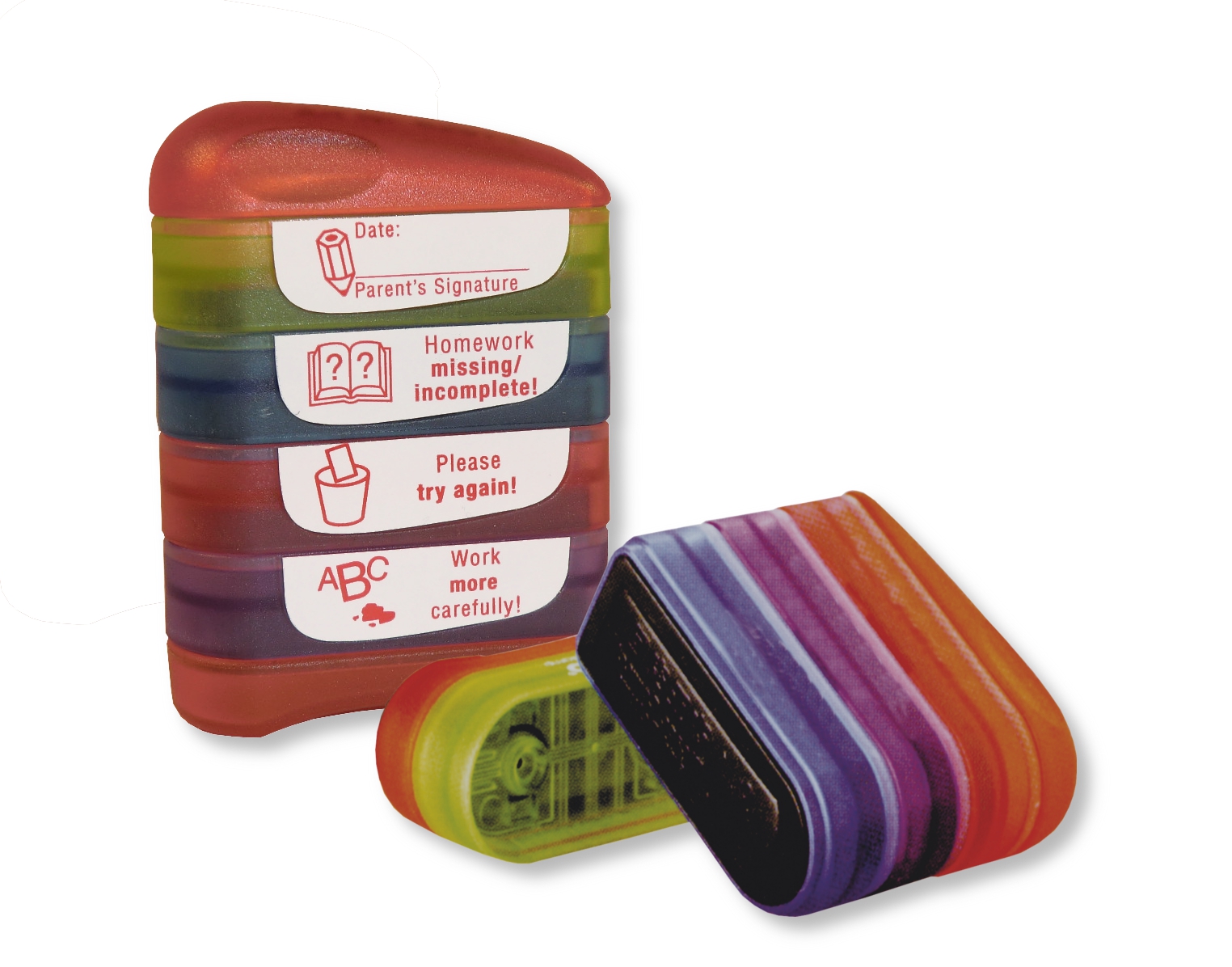 Siebdruck-Stempel "Perpetuum", 4 in 1, "Englisch"