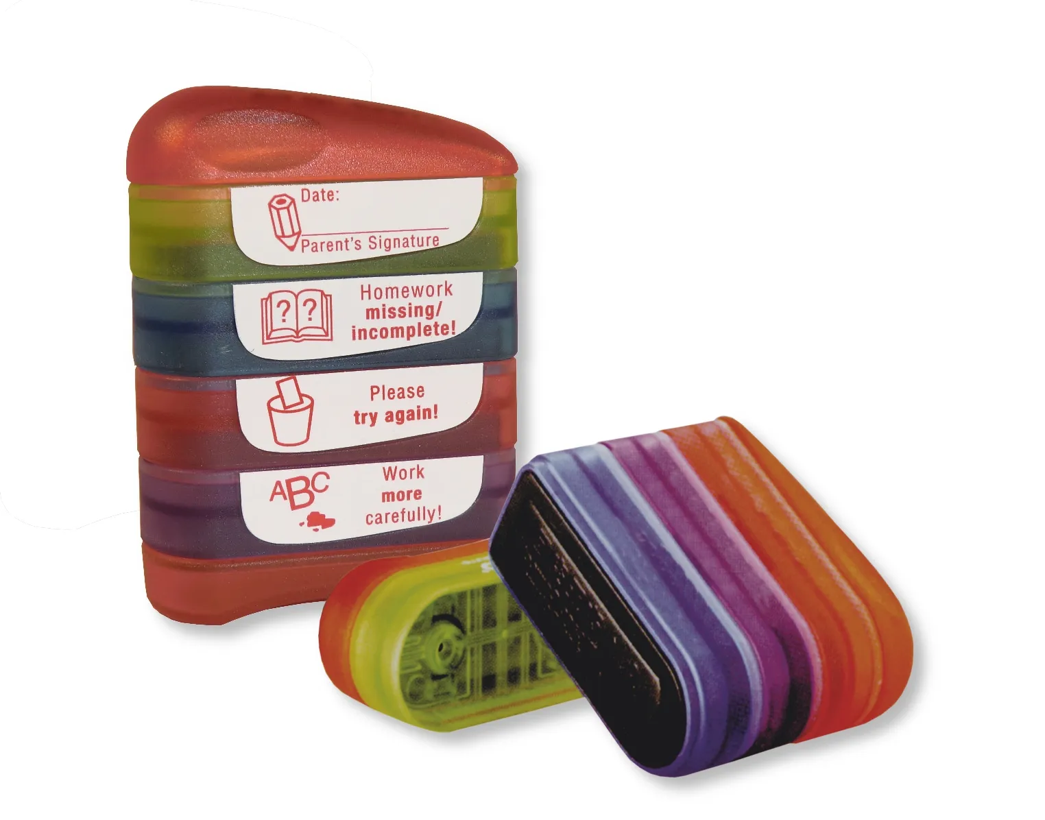 Siebdruck-Stempel "Perpetuum", 4 in 1, "Englisch"