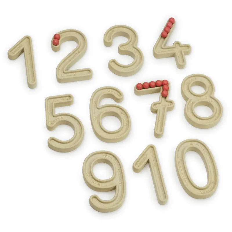 Klassuppsättning med nummer 1-10, 8 stycken, i kartong