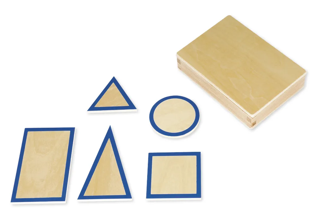 TimeTEX Geometrische Grundtäfelchen im Kasten "Montessori Premium"