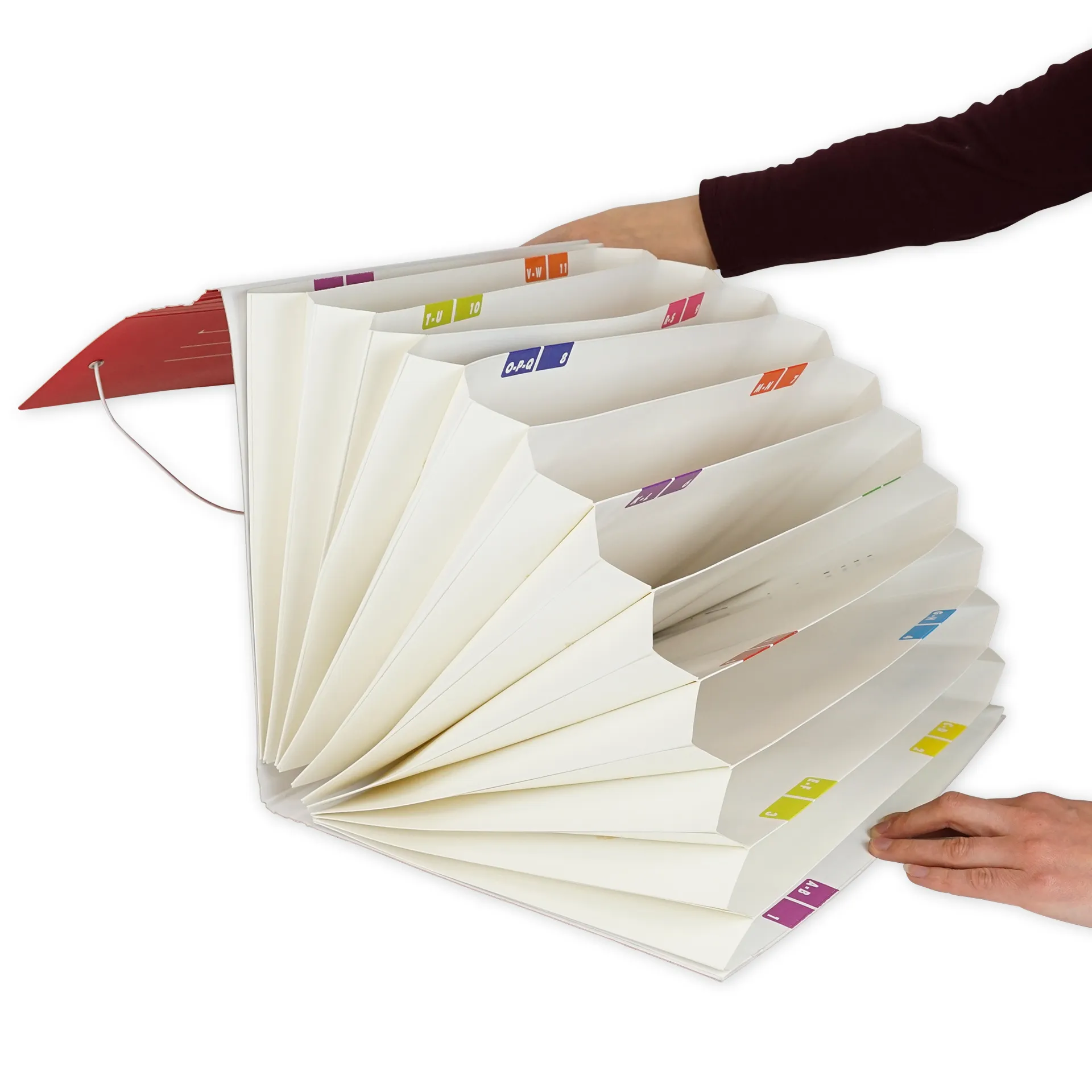 Trieur extensible à compartiments multiples, format A4-Plus, disponible dans plusieurs couleurs