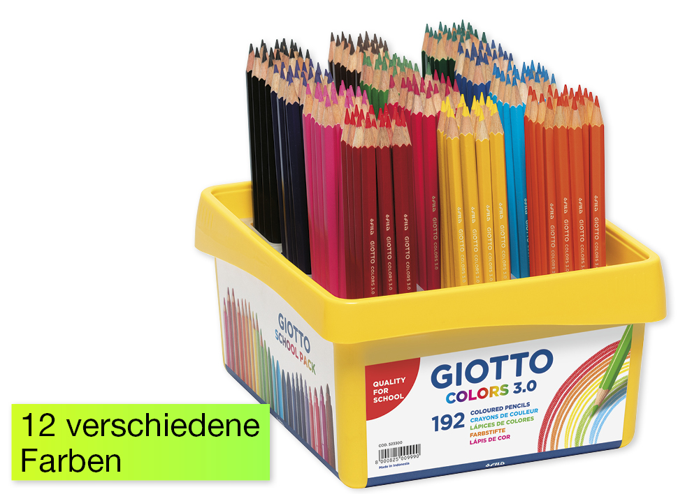 Gruppen-Set Buntstifte, Mine 3 mm, 192-tlg.