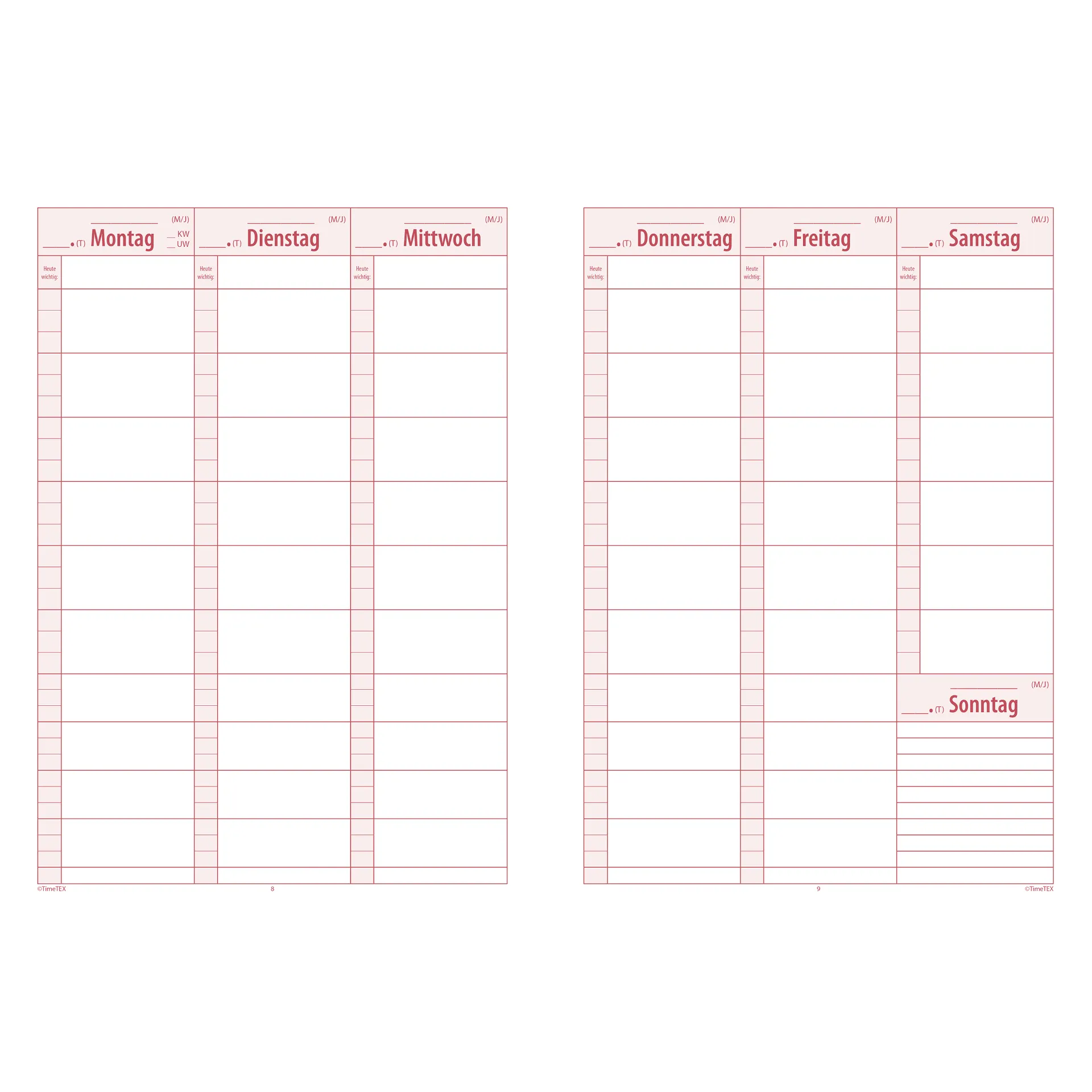 TimeTEX Referendariats-Planer "Documento lose Blatteinlage", A4