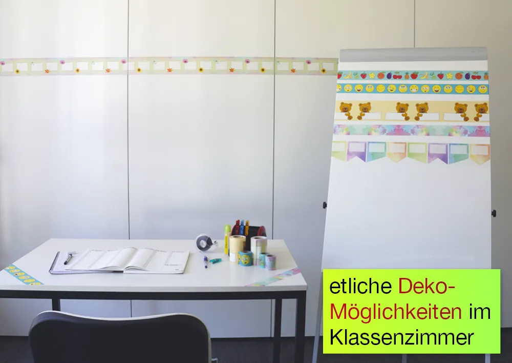 Deko-Band Reispapier 10 cm, selbstklebend + beschriftbar, 10m