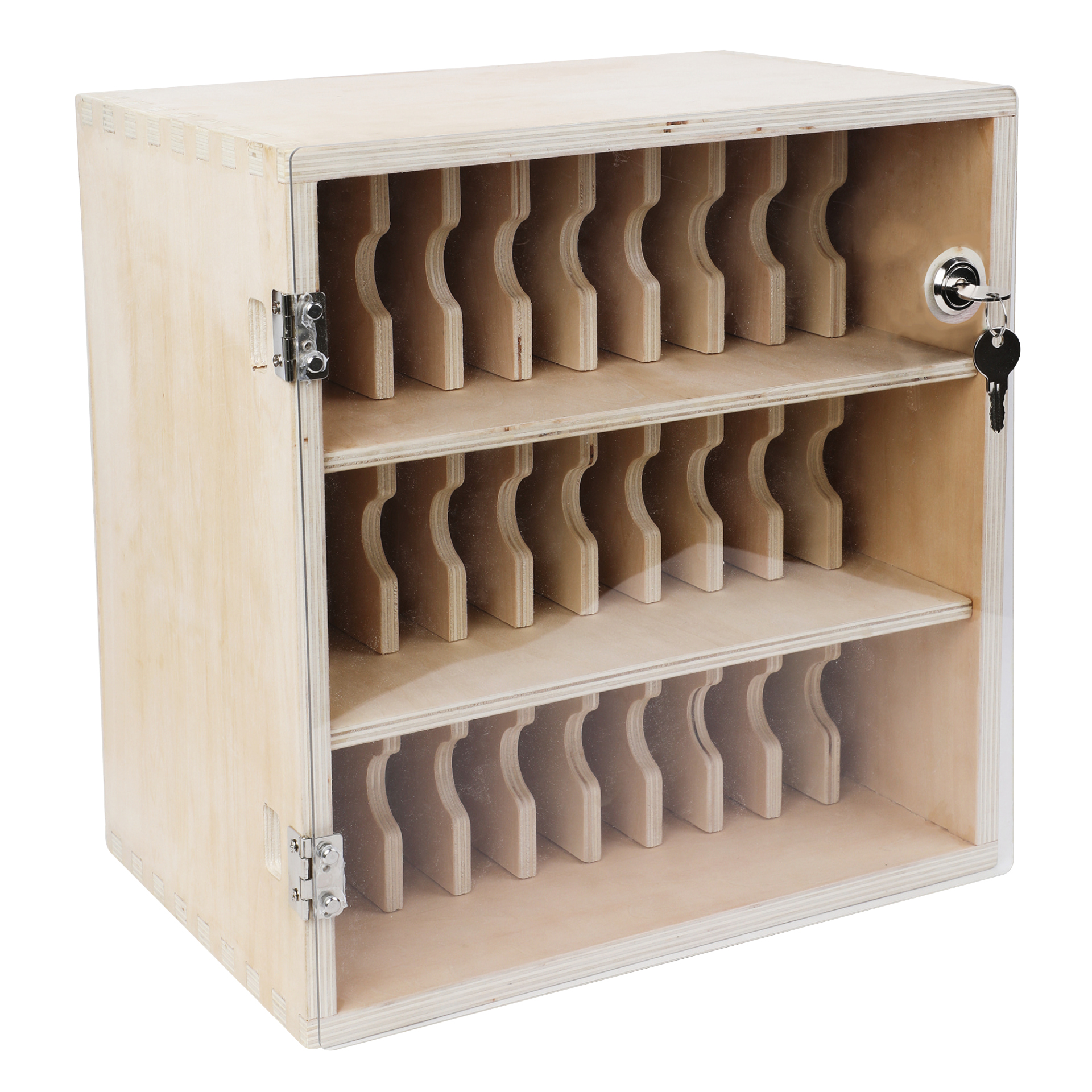 TimeTEX Handy-Parkplatz "Premium" aus MDF, 30 Fächer, abschließbar