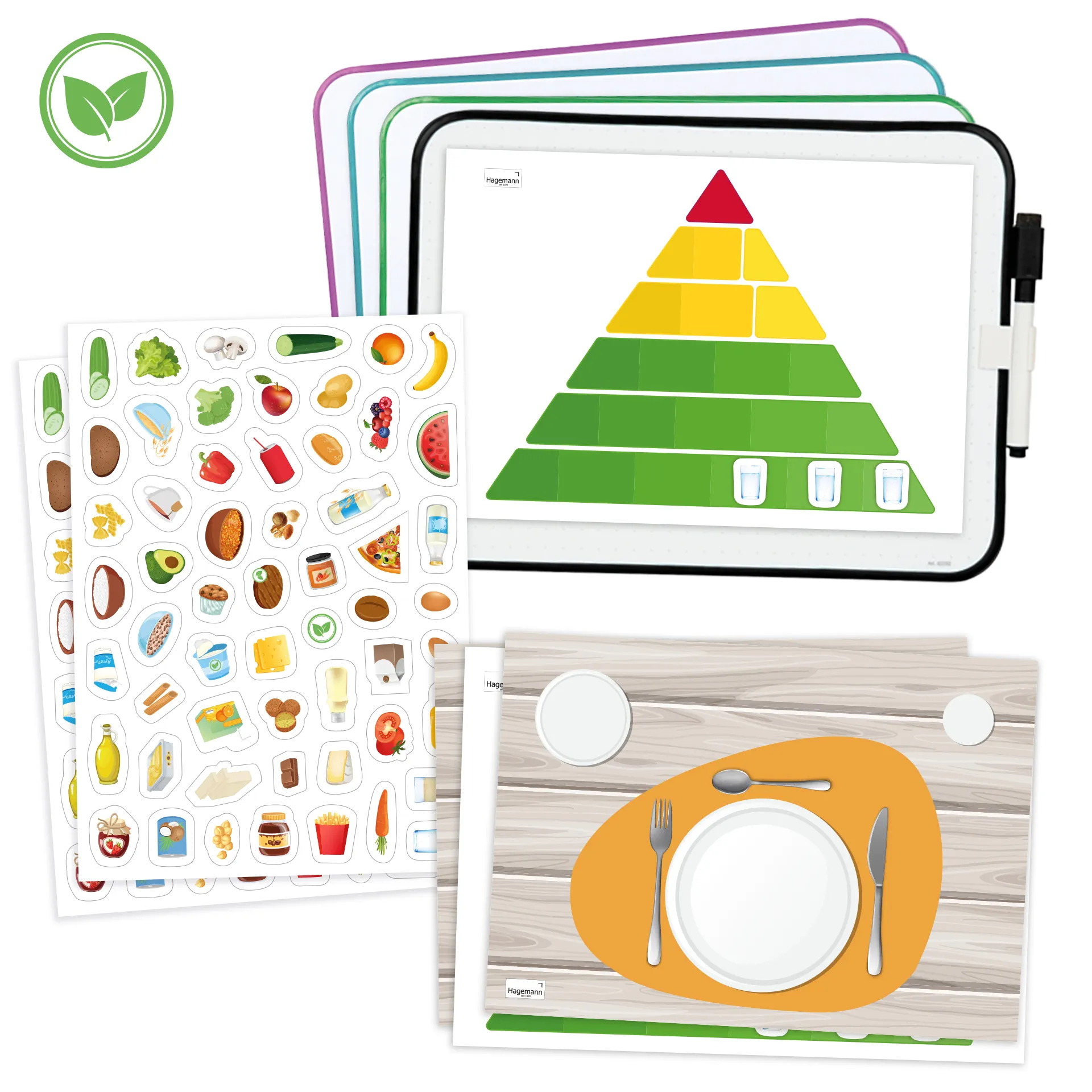 Gruppen-Lernset "Vegetarische und vegane Ernährung", magnetisch, 132-tlg.