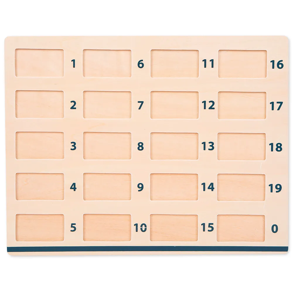 Rechen-Brett "Rechen-Plättchen Zahlenspass" aus Holz, farbig, mit 109 Holzsteinen