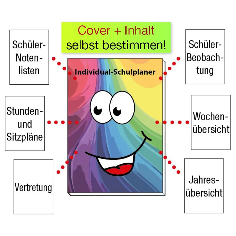 Individual-Schulplaner A4, 192 Seiten
