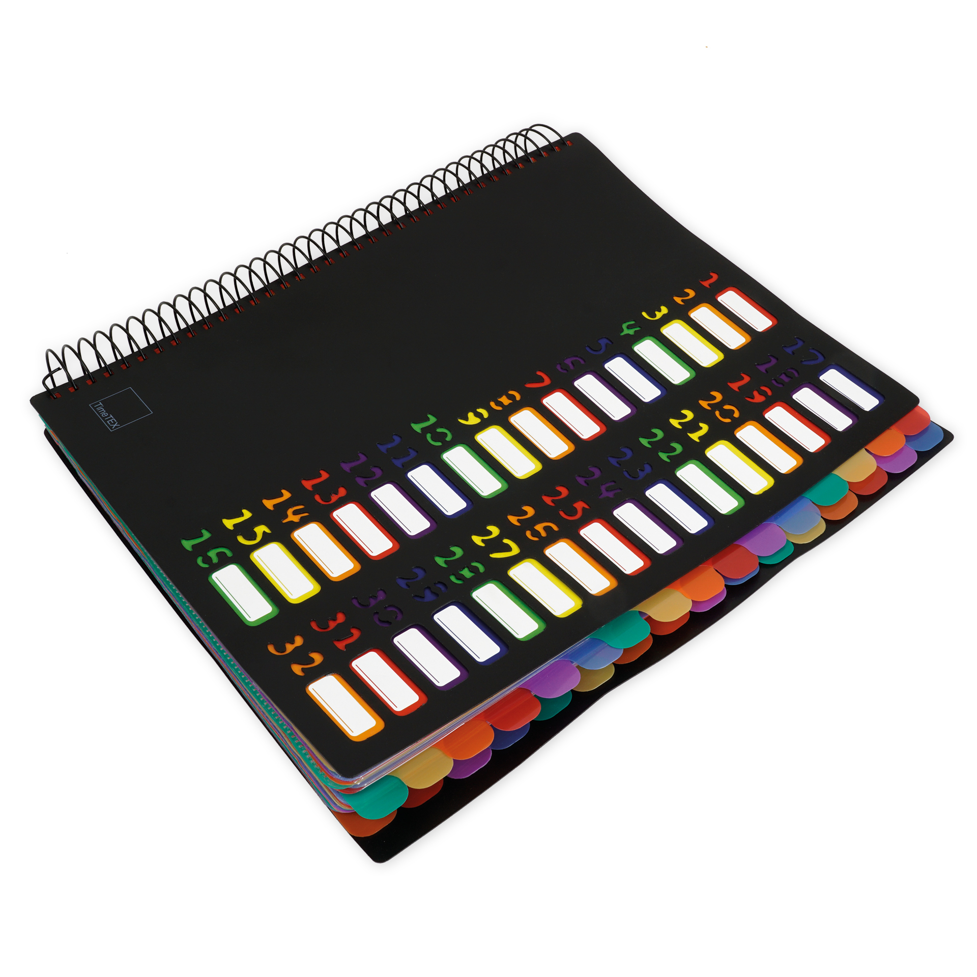 TimeTEX skrivebordsmappe 1-32 A4, farvet med elastik lukning TimeTEX skrivebordsmappe 1-32 A4, farvet med elastik lukning
