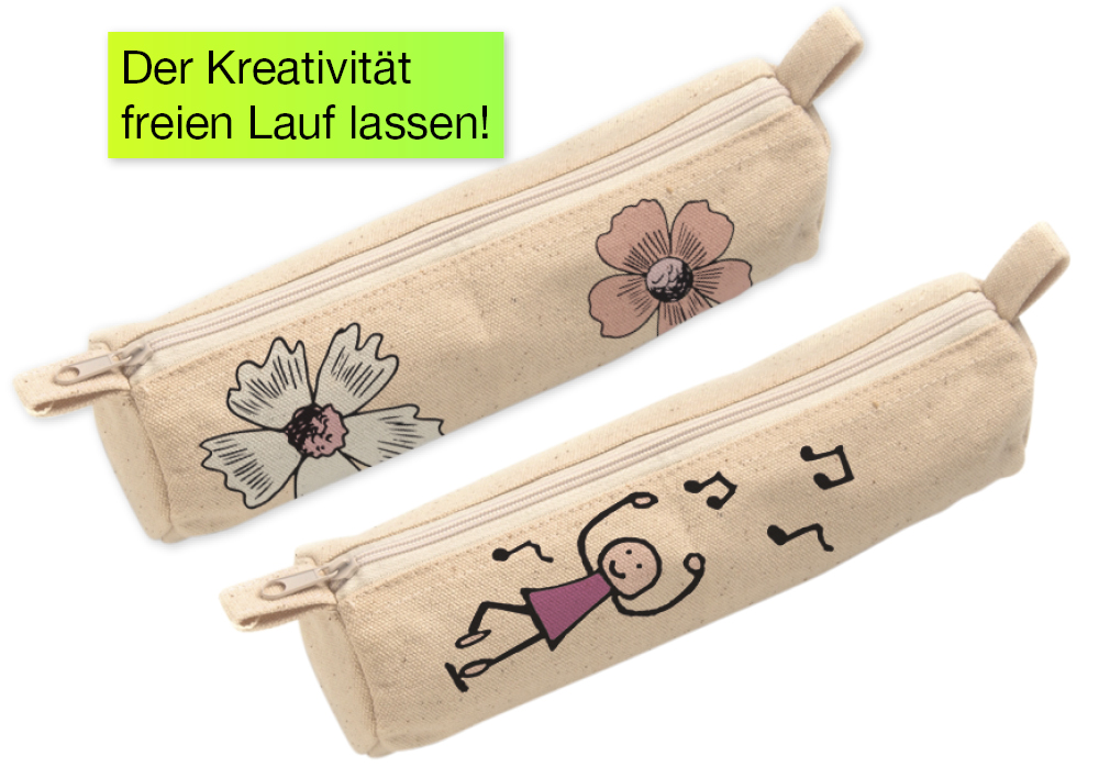 Baumwoll-Schreibetui 20x7cm natur 