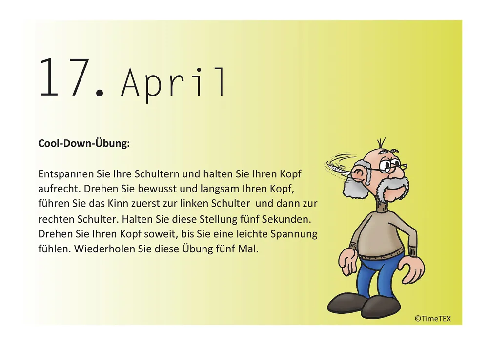 TimeTEX Aufstell-Kalender für die Stimme, A6