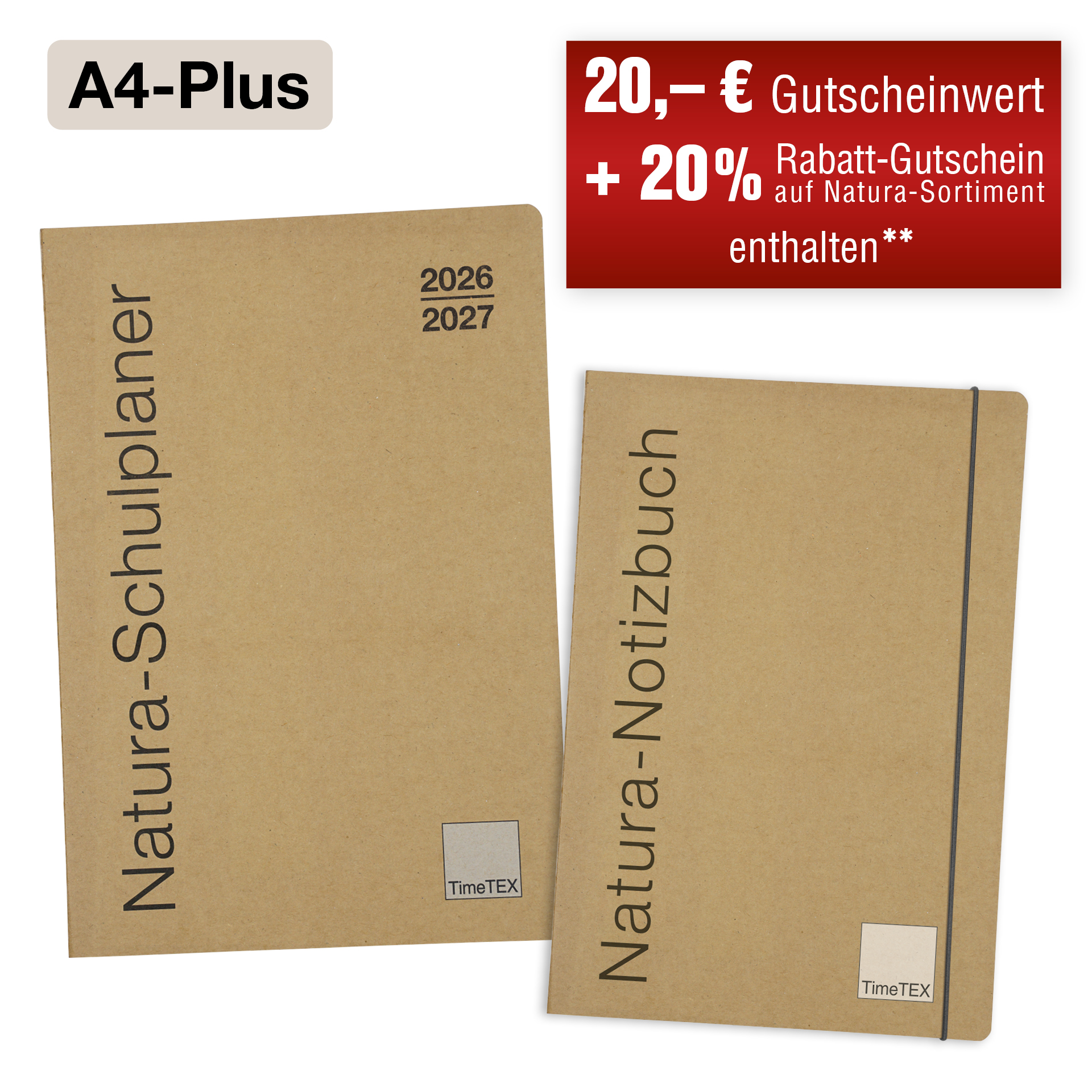 TimeTEX Natura-Planer-Set 2026/2027 A4-Plus
