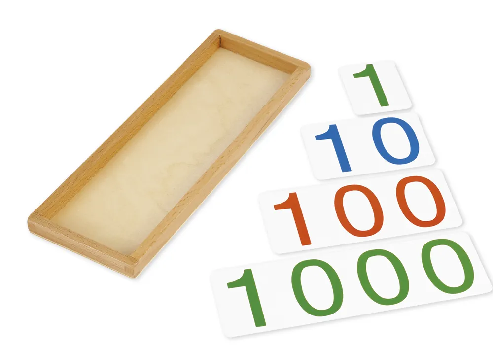 TimeTEX - Numerele 1-1000 pentru introducerea sistemului zecimal, în tăviță "Montessori Premium"