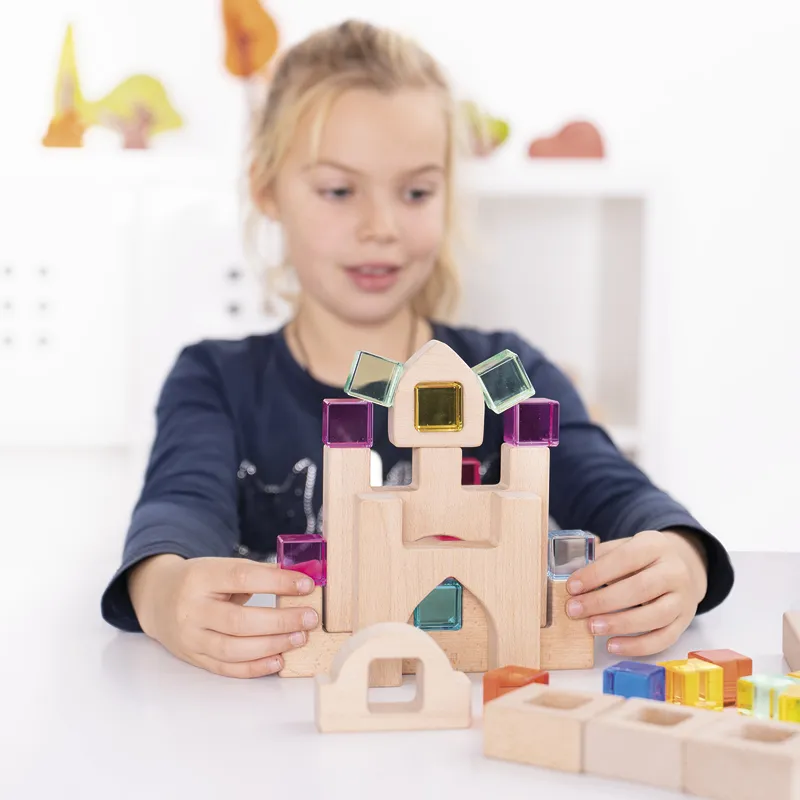 Holzbaukasten "Meine Regenbogenstadt", 24-tlg.