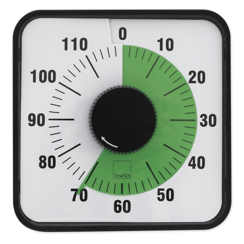 Minuteur TimeTEX automatique et magnétique, 120 minutes, 19x19 cm