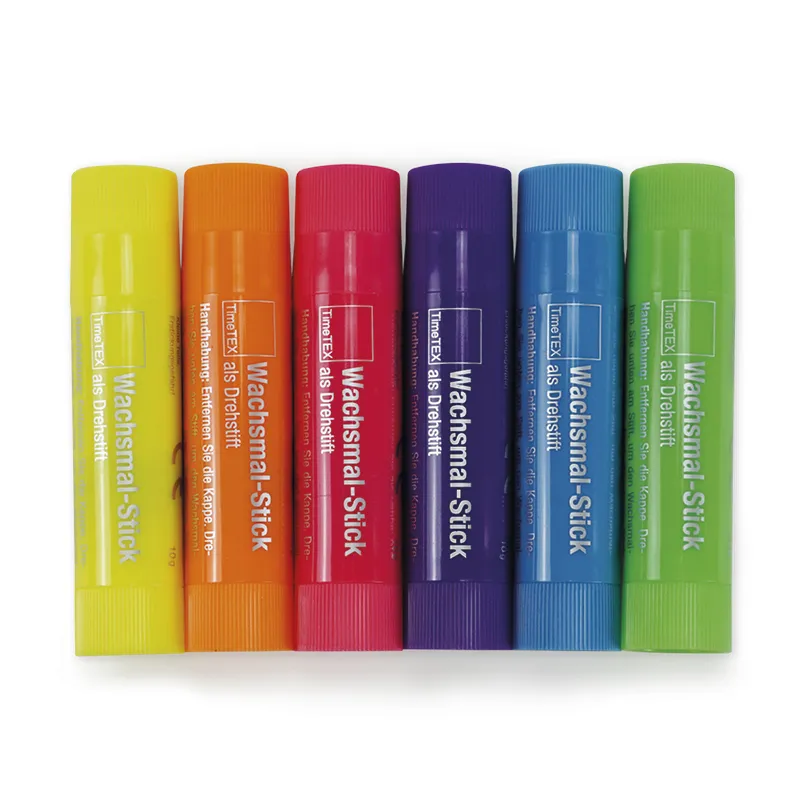 Wachsmal-Sticks 6 Neon-Farben als Drehstift