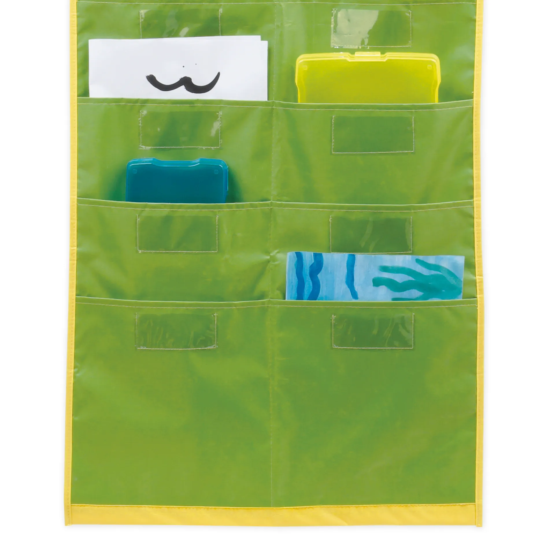 TimeTEX Materialtaschen-Station "greenline", mit 16 Einsteck-Taschen, 124x50 cm