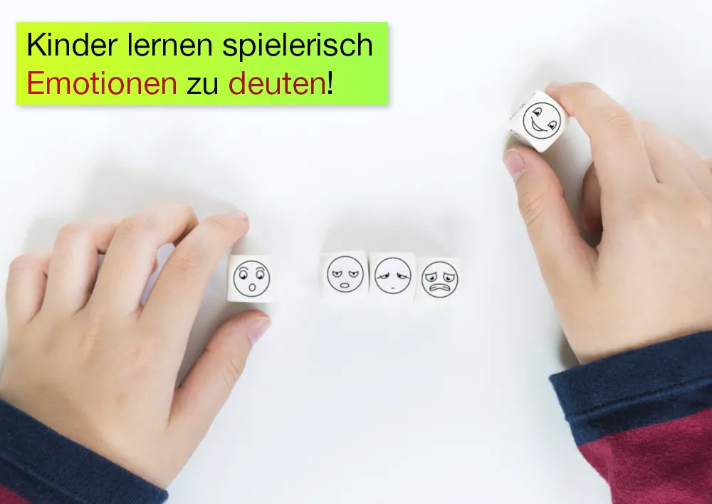 TimeTEX Würfel-Set Emotionen "6 Gesichter", 5-tlg.