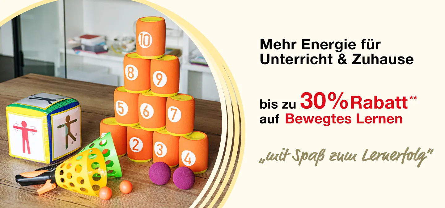 Flüster Dosenlernspiel für geräuscharmes "Bewegtes Lernen"