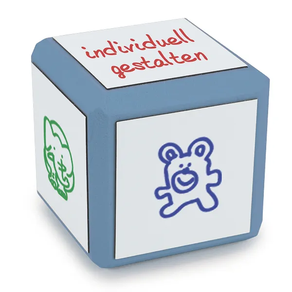 Blanko-Würfel mit weißen Flächen, 8 cm