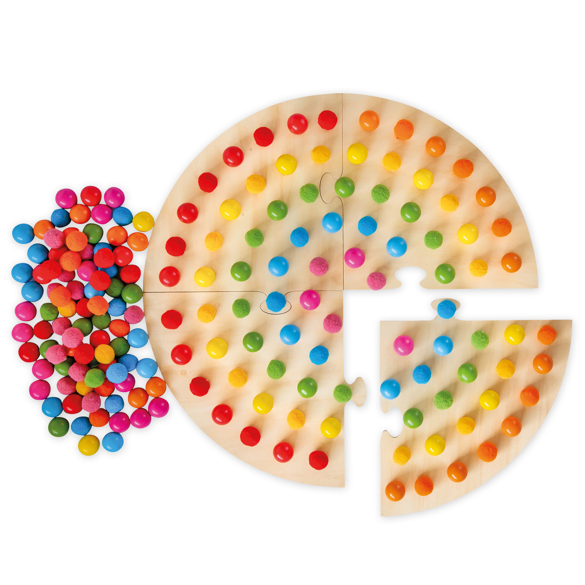 TimeTEX Legespiel "Regenbogen-Legekreis", 184-tlg.