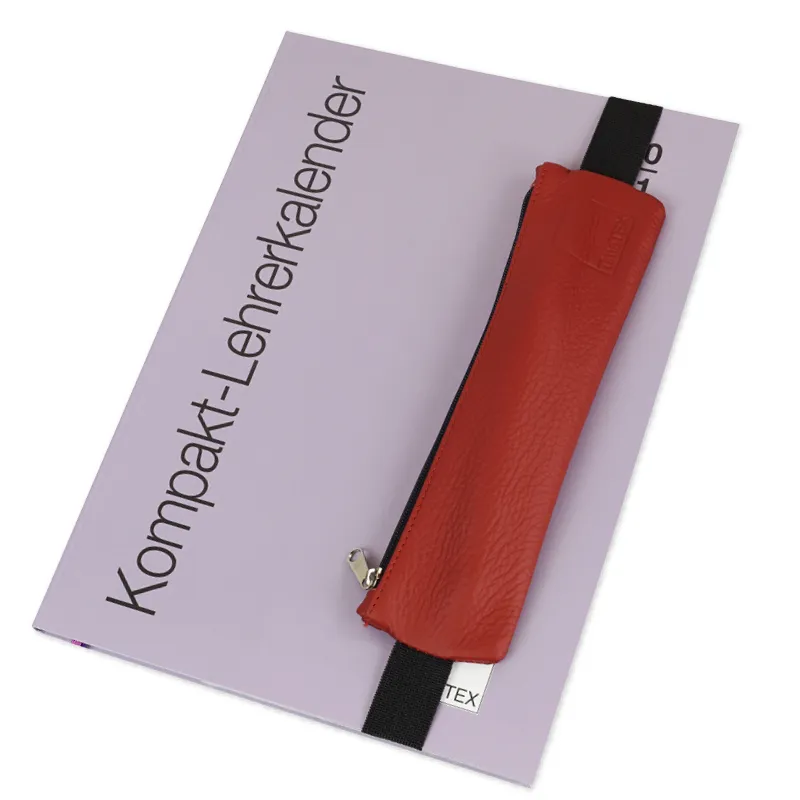 Aufspann-Stiftmäppchen aus Leder, für A5 und A4