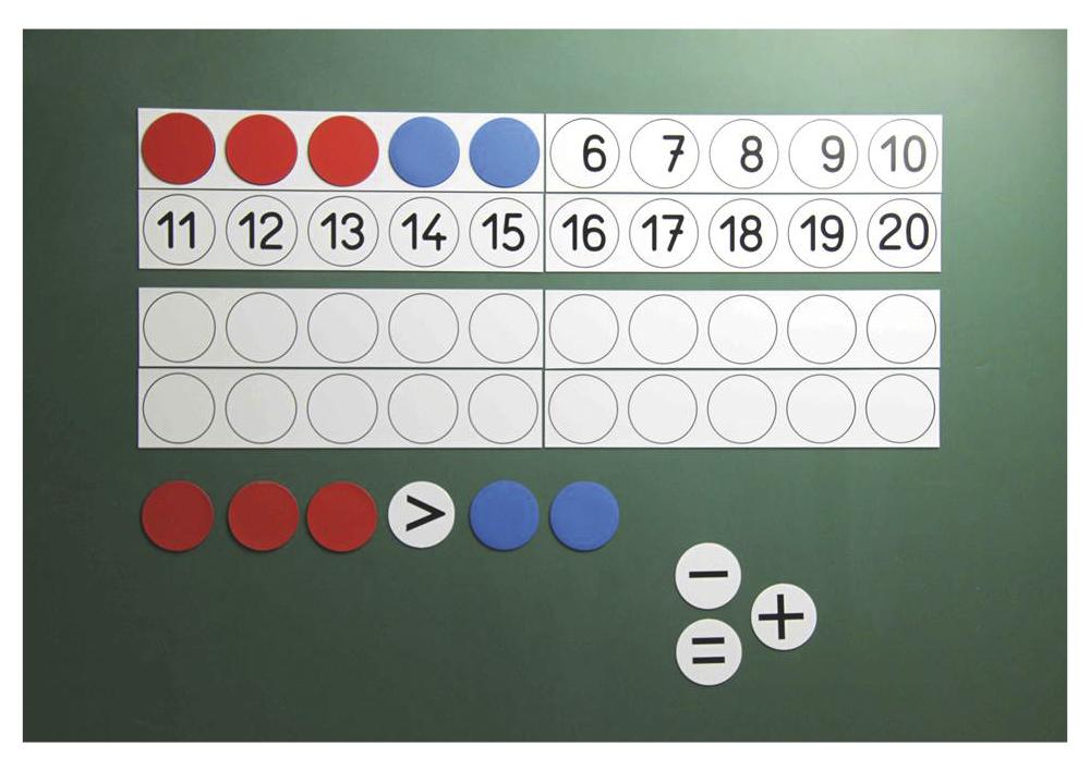 Mattelista/bitar set för demonstrationsstation för 20, magnetisk, 40 delar