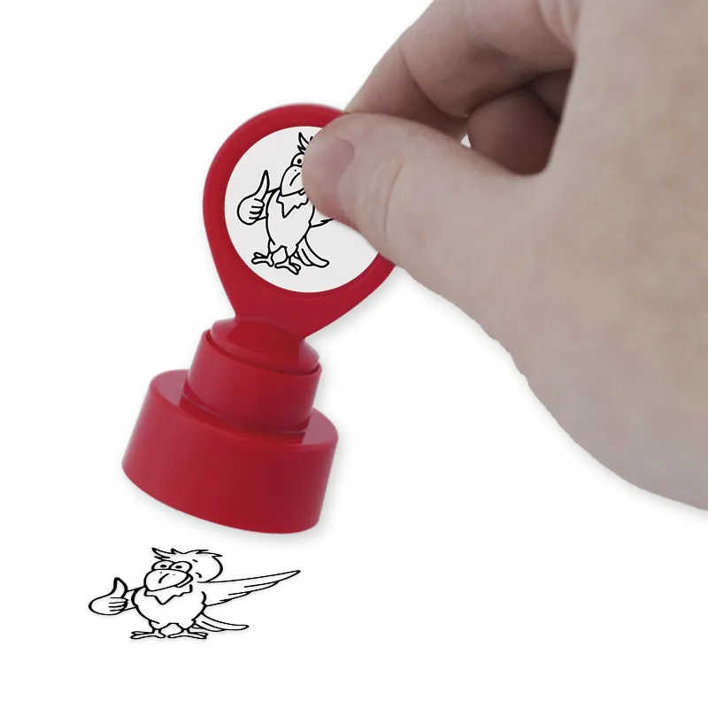 Ștampilă serigrafică "Perpetuum", rotundă, "corb"