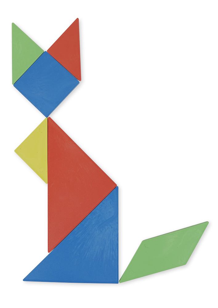 Set de Tangram colorés pour la classe, 21 pcs