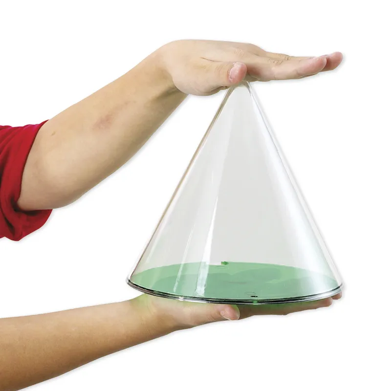 Set de corpuri geometrice XXL, transparente, 10 piese