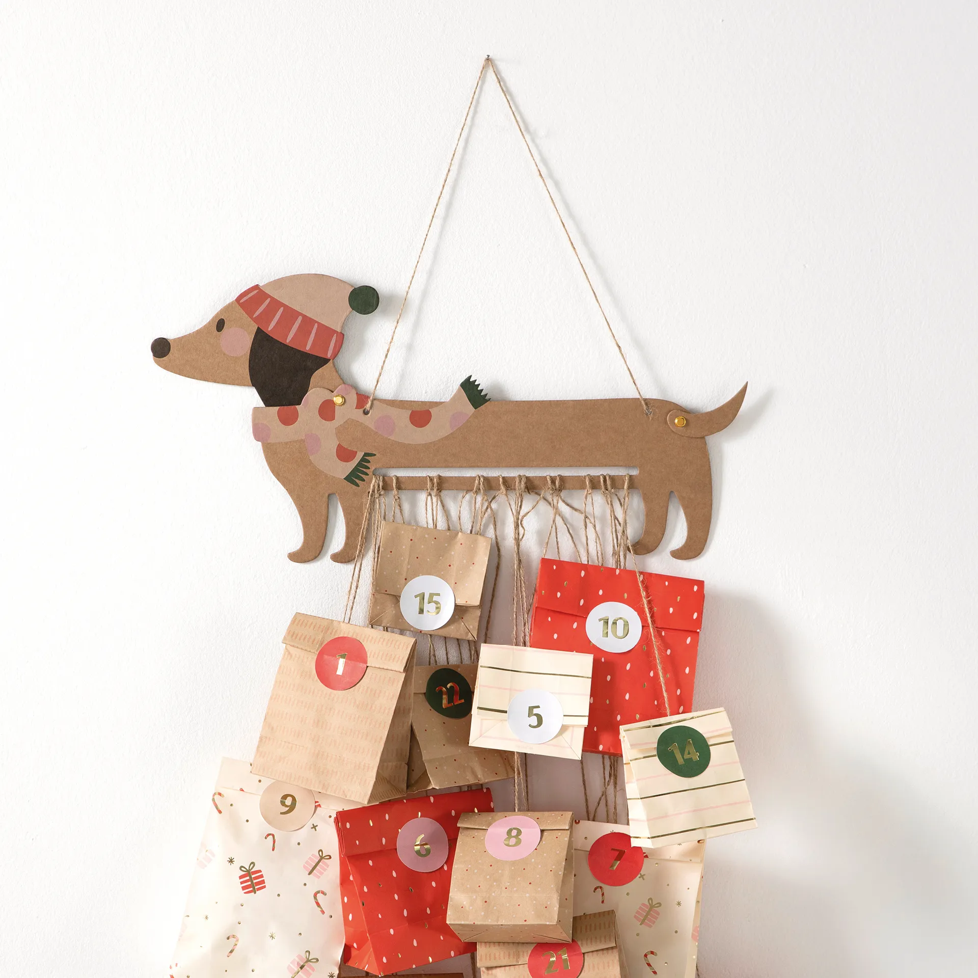 Adventskalender "Pølsehund", 54 stk.