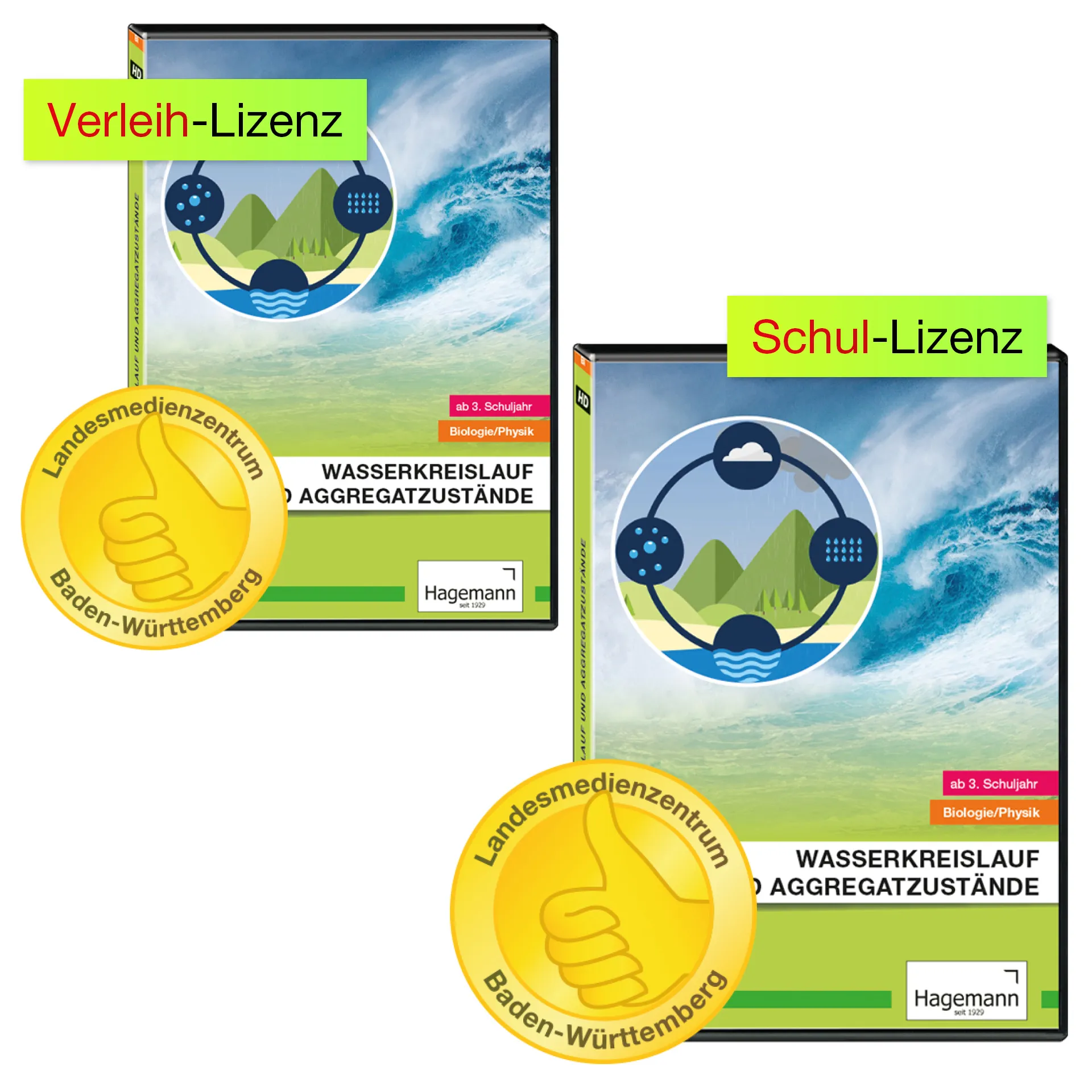 Didaktische DVD "Wasserkreislauf und Aggregatzustände", tabletfähig