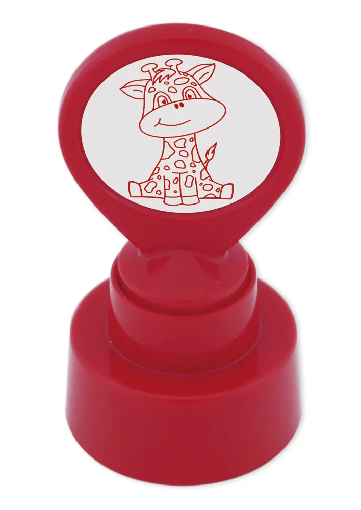 Screentryckstämpel "Perpetuum" rund "Giraff"