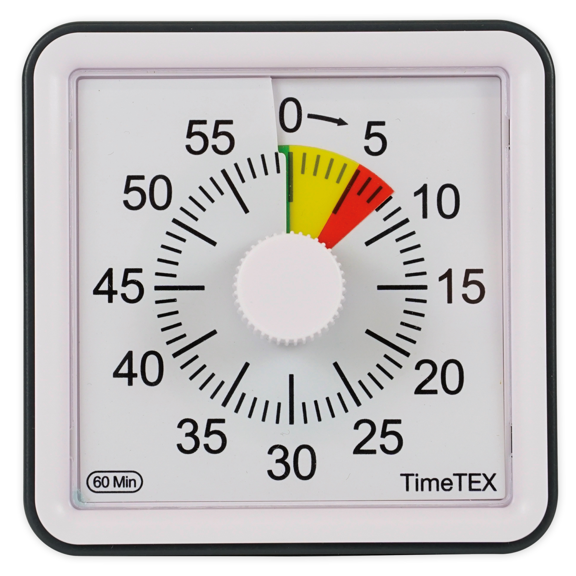 Kompaktowy zegar TimeTEX „Silent” z tarczą zegara z sygnalizacją świetlną