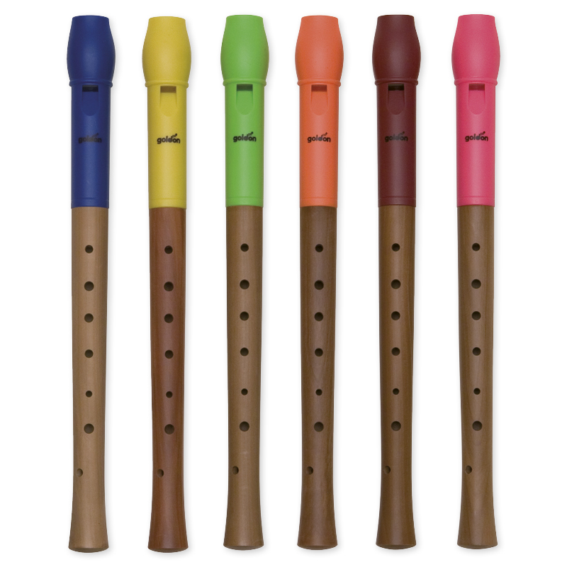 TimeTEX Set Blockflöte C-Sopran, bunt, deutsche Griffweise, 6 Stück jeweils in Tasche