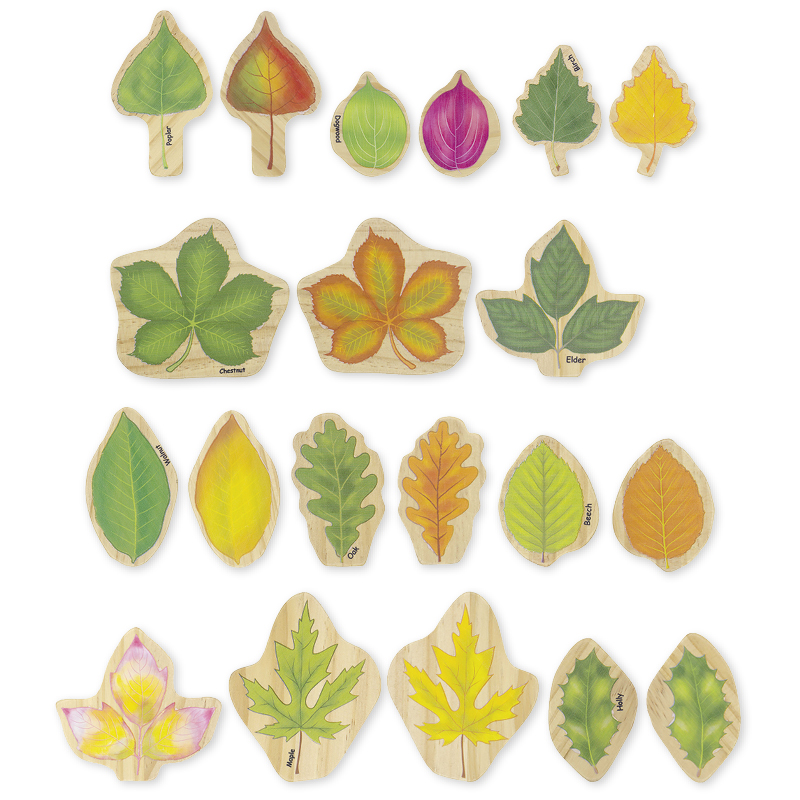 Hagemann Jahreszeiten-Blätter aus Holz, 10-tlg.