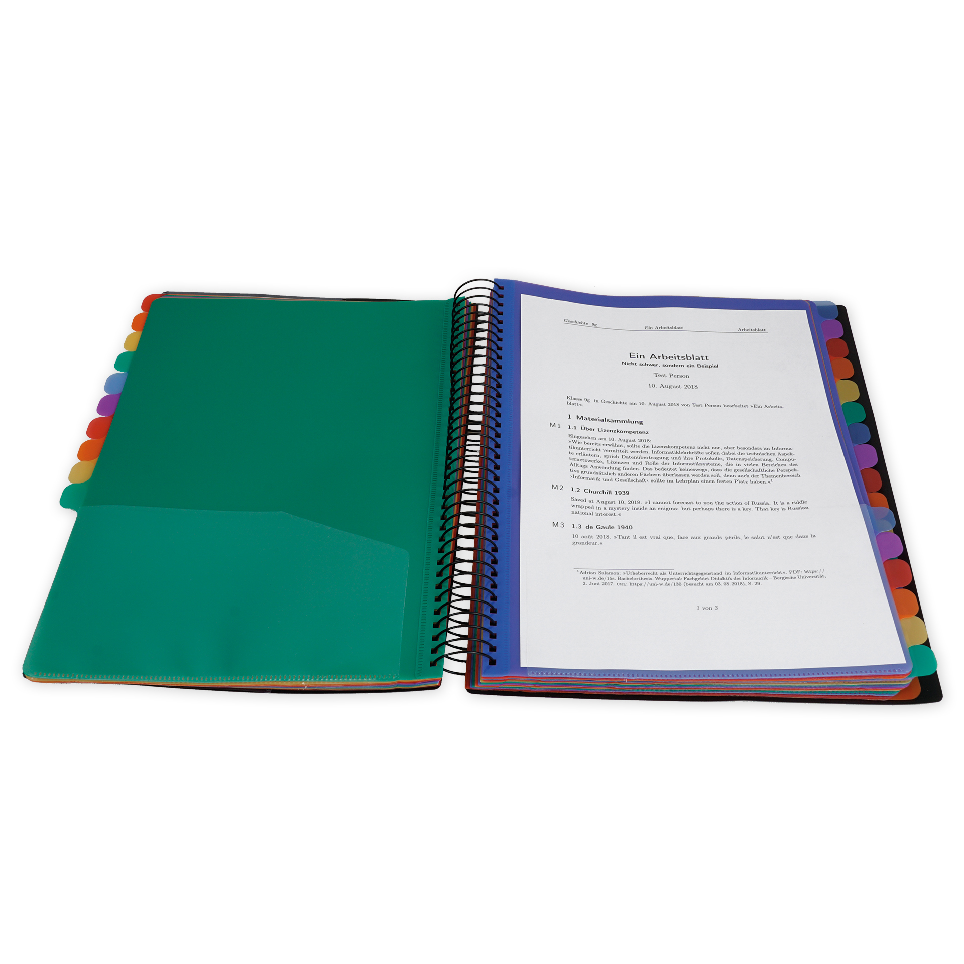 Teczka stołowa TimeTEX, wieloprzedziałowa, 1-32 A4, kolorowa, z gumowym zamknięciem