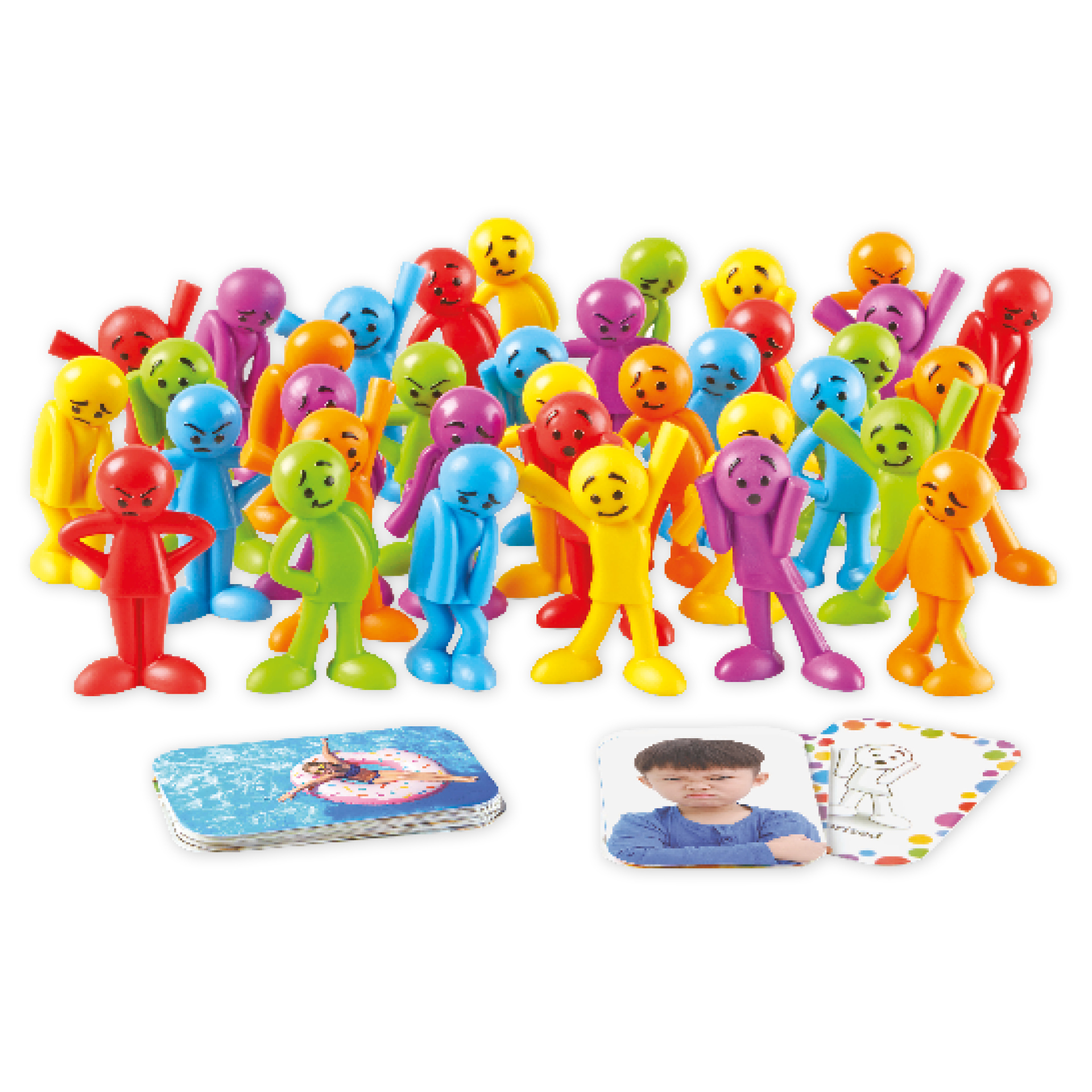 Set Emotions-Figuren farbig sortiert, 54-tlg., in Box Set Emotions-Figuren farbig sortiert, 54-tlg., in Box