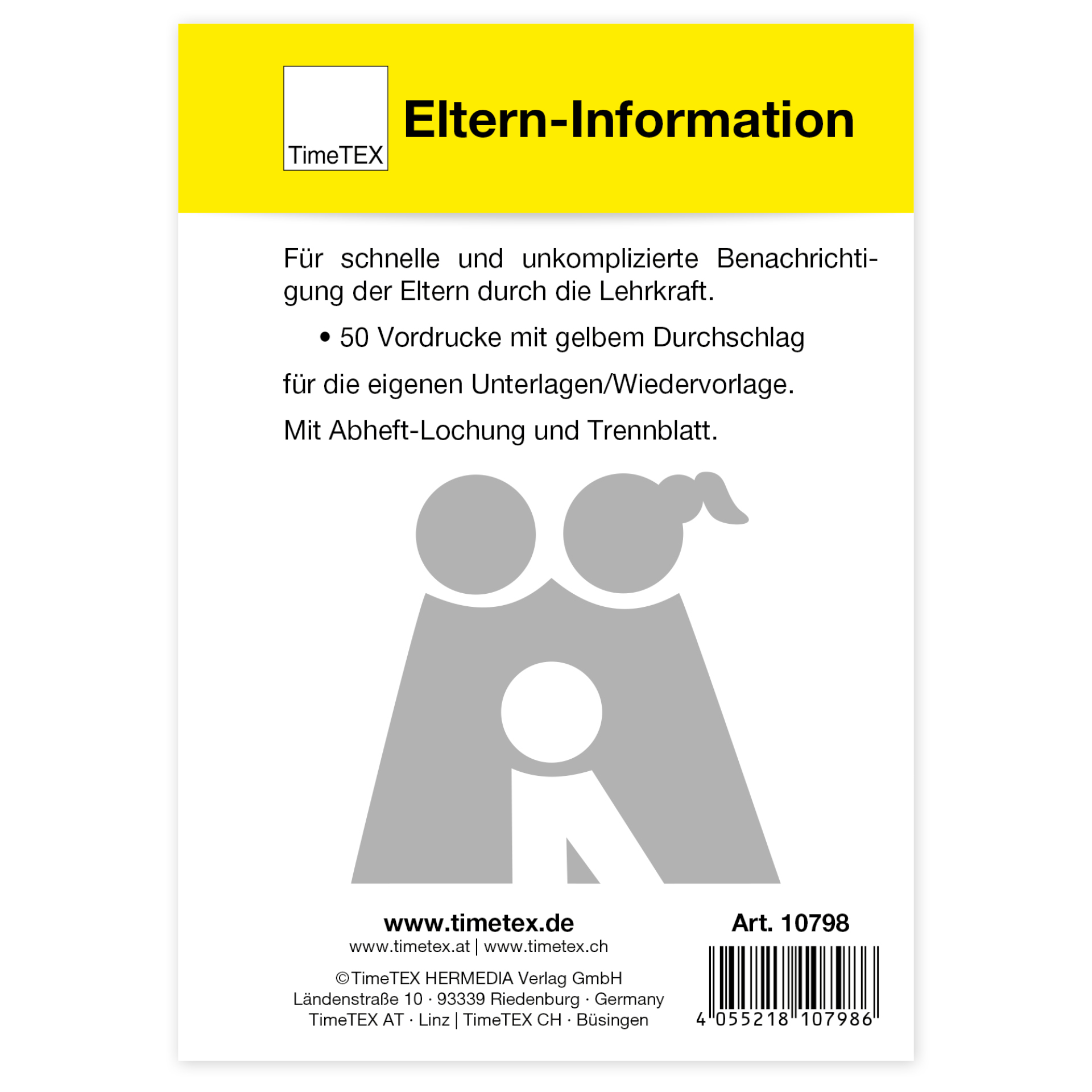 Block Eltern-Informationen A6, 50 Blatt mit Durchschlag