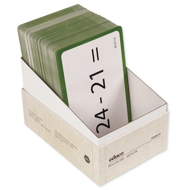 Lernkarten Mathematik "Subtraktionsaufgaben", 249-tlg. in Kartonbox