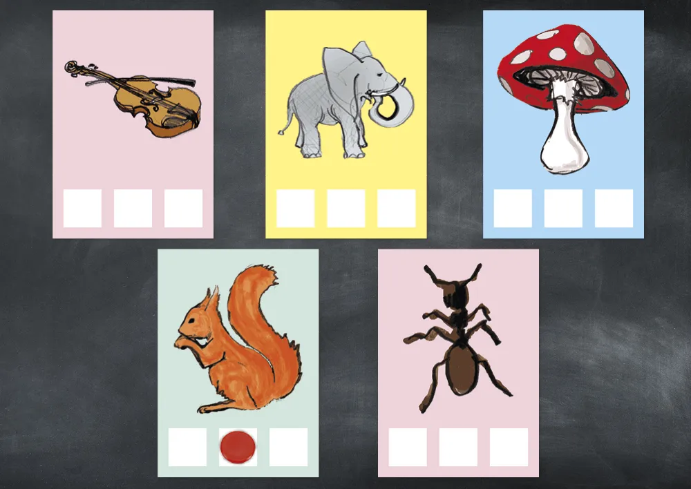 Anlaut-Karten A5, magnetisch, 138-tlg.