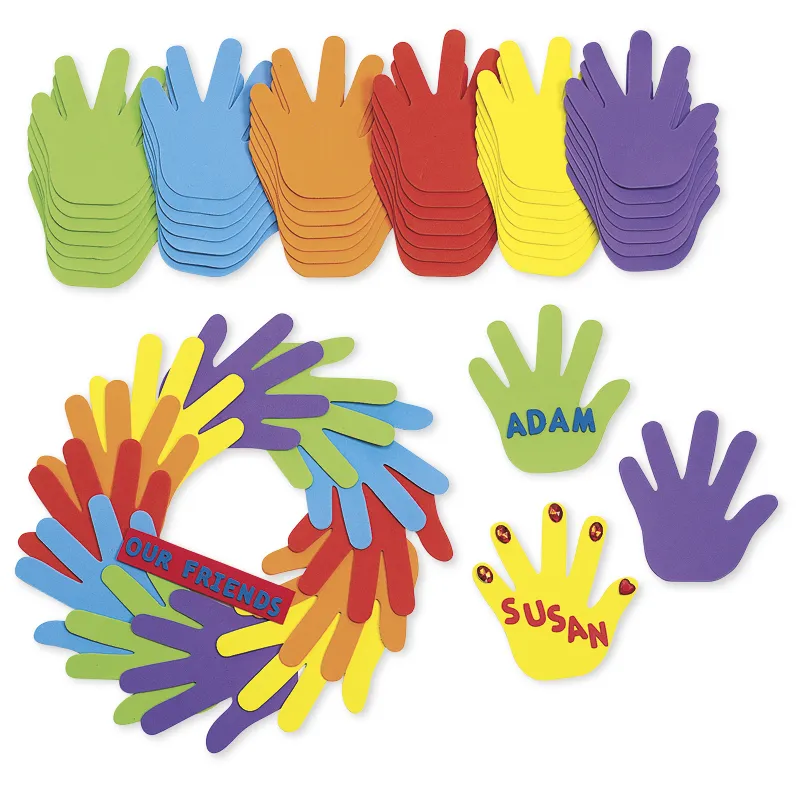 Moosgummi- Mosgummi hænder, 150 stk.