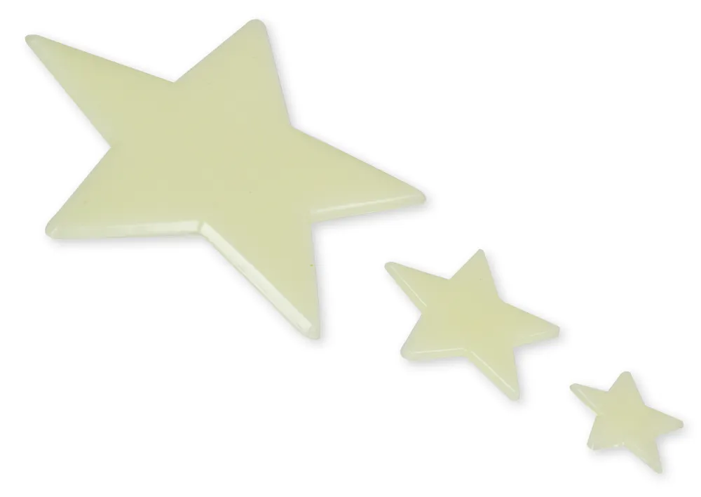 Lysande stjärnor i 3 storlekar, 24 stycken.