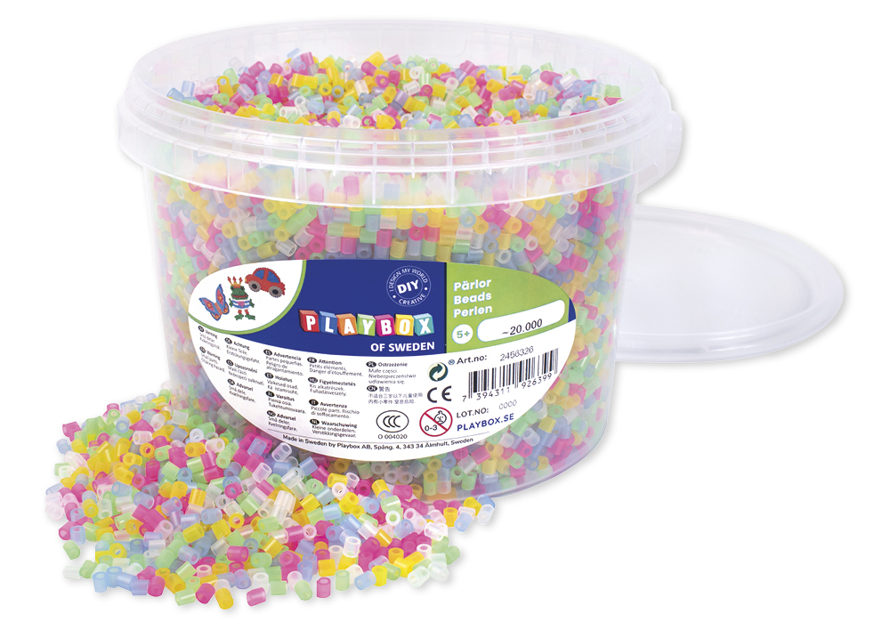 Bügelperlen im Eimer, 20.000 Stück