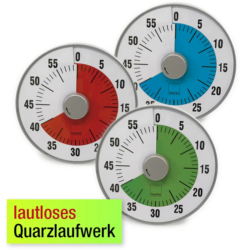 TimeTEX Zeitdauer-Uhr "lautlos" L, 19 cm ø