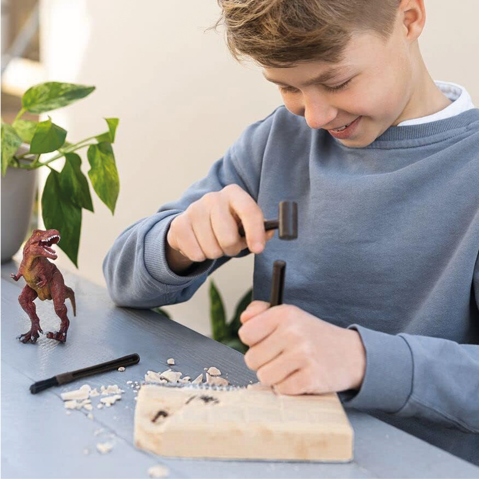Dinosaurier-Ausgrabungs-Set "T-Rex", groß, 6-tlg. Dinosaurier-Ausgrabungs-Set "T-Rex", groß, 6-tlg.