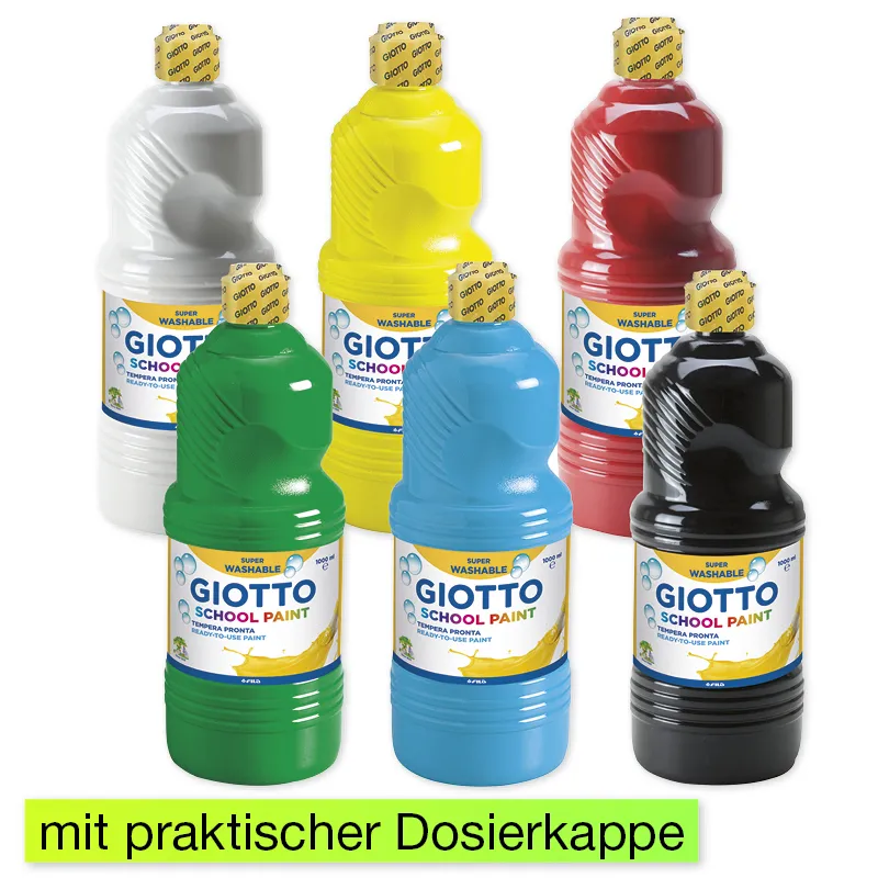 GIOTTO Kita- und Schulmalfarbe, 6 x 1 L