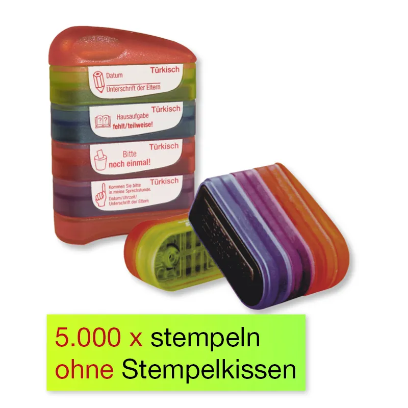 Siebdruck-Stempel "Perpetuum", 4 in 1, "Türkisch"