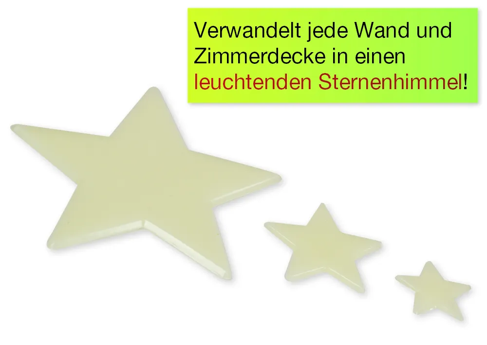 Lysande stjärnor i 3 storlekar, 24 stycken.