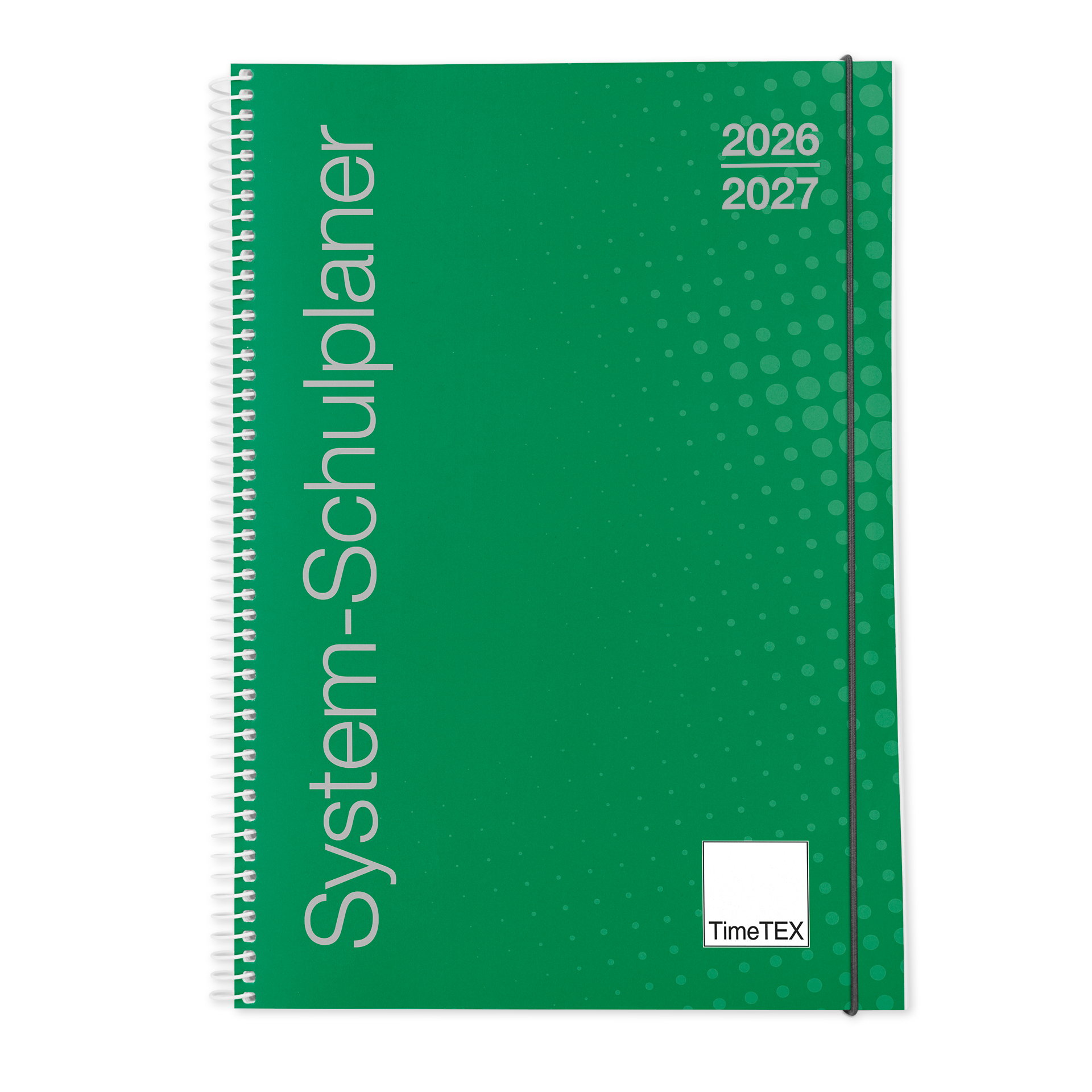 System-Schulplaner-Set 2026/2027 A4, grün, mit Klick-Schutz-Cover